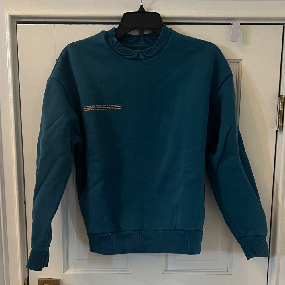 Pangaia Deep Teal Crewneck Sweater